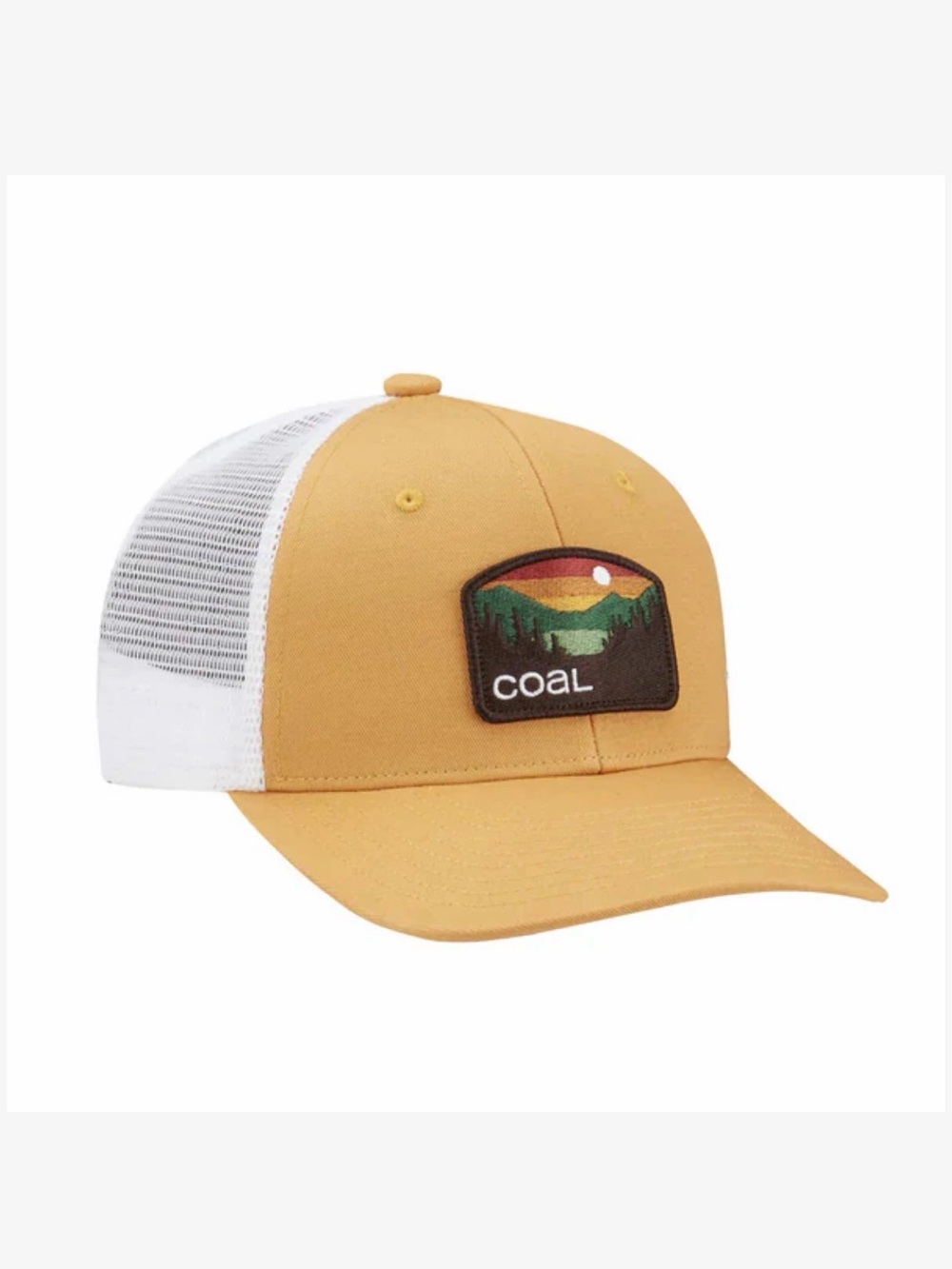 Coal Yellow and White Mesh Trucker Hat